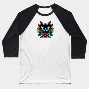 Black Cat Flash art Baseball T-Shirt